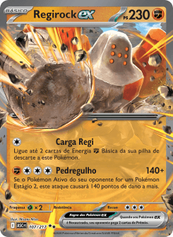 Regirock ex — carta 107 de Heróis Excelsos
