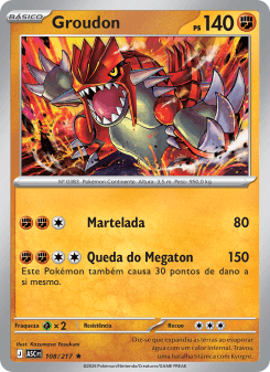Groudon — carta 108 de Heróis Excelsos