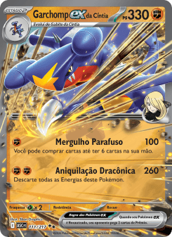 Garchomp ex da Cíntia — carta 111 de Heróis Excelsos
