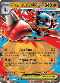 Mega Lucario ex — carta 113 de Heróis Excelsos