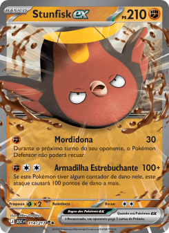 Stunfisk ex — carta 114 de Heróis Excelsos