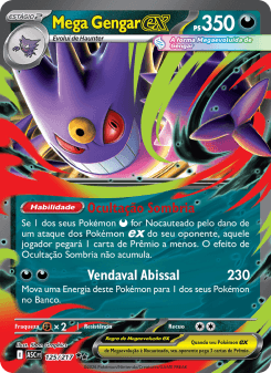 Mega Gengar ex — carta 125 de Heróis Excelsos