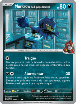 Murkrow da Equipe Rocket — carta 126 de Heróis Excelsos