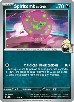 Spiritomb da Cíntia — carta 133 de Heróis Excelsos