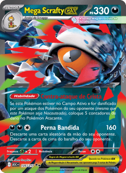 Mega Scrafty ex — carta 135 de Heróis Excelsos