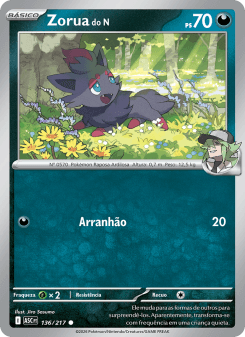 Zorua do N — carta 136 de Heróis Excelsos