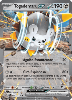 Togedemaru ex — carta 149 de Heróis Excelsos