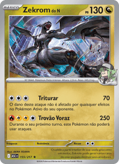 Zekrom do N — carta 155 de Heróis Excelsos