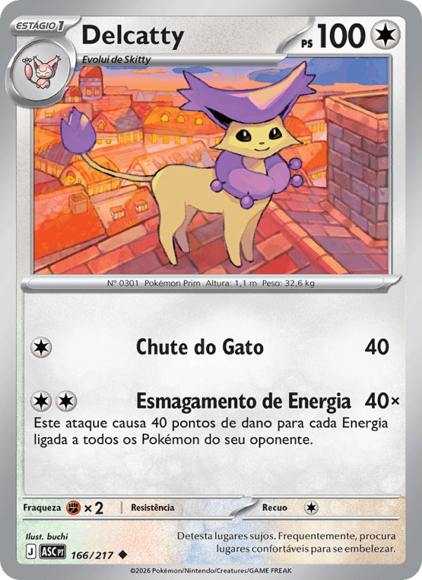 Delcatty, carta 166 da expansão Heróis Excelsos