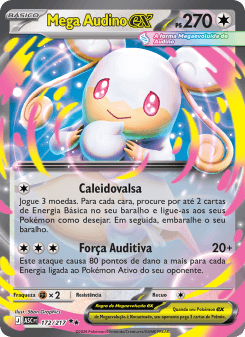 Mega Audino ex — carta 172 de Heróis Excelsos