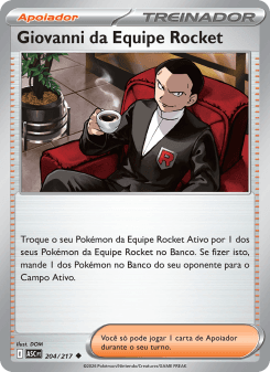Giovanni da Equipe Rocket — carta 204 de Heróis Excelsos