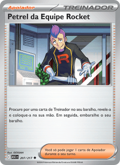 Petrel da Equipe Rocket — carta 207 de Heróis Excelsos
