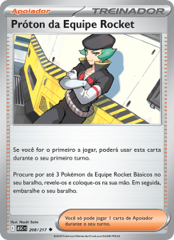 Próton da Equipe Rocket — carta 208 de Heróis Excelsos