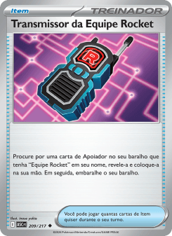 Transmissor da Equipe Rocket — carta 209 de Heróis Excelsos