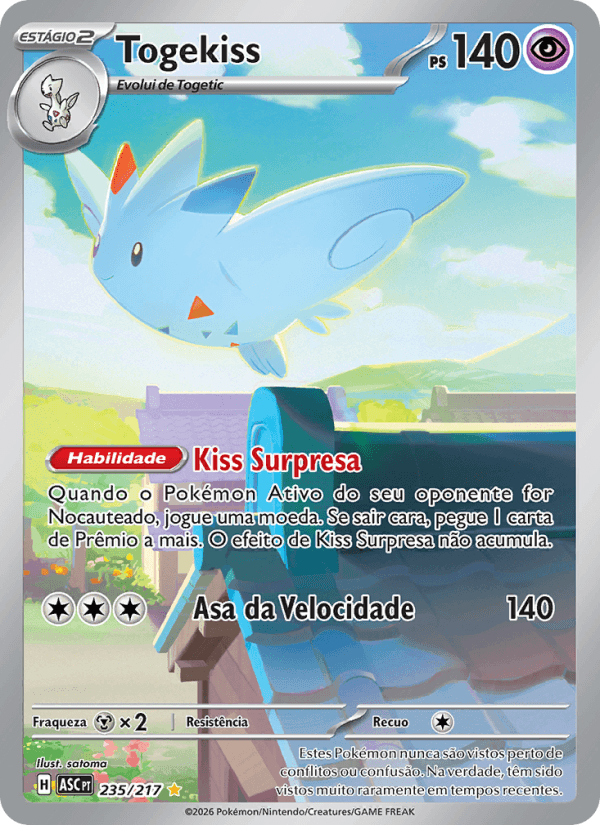 Togekiss, carta 235 da expansão Heróis Excelsos