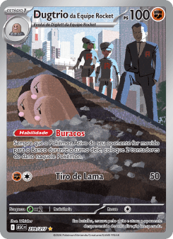 Dugtrio da Equipe Rocket — carta 239 de Heróis Excelsos