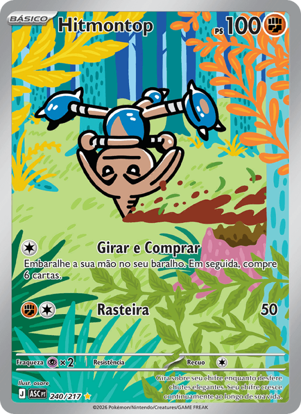 Hitmontop, carta 240 da expansão Heróis Excelsos