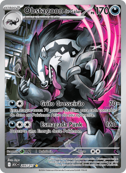 Obstagoon de Galar — carta 245 de Heróis Excelsos