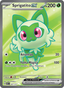 Sprigatito ex — carta 251 de Heróis Excelsos