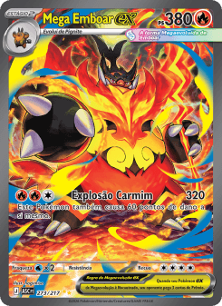 Mega Emboar ex — carta 273 de Heróis Excelsos