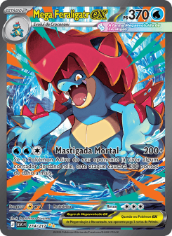 Mega Feraligatr ex — carta 274 de Heróis Excelsos