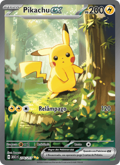Pikachu ex — carta 276 de Heróis Excelsos