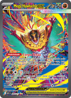 Mega Hawlucha ex — carta 283 de Heróis Excelsos