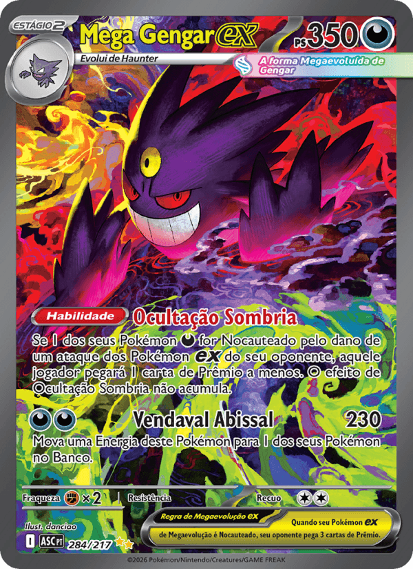 Mega Gengar ex, carta 284 da expansão Heróis Excelsos