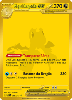 Mega Dragonite ex — carta 295 de Heróis Excelsos
