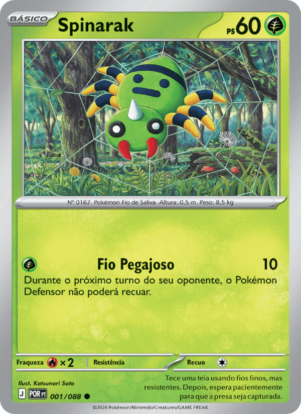 Spinarak, carta 001 da expansão Equilíbrio Perfeito