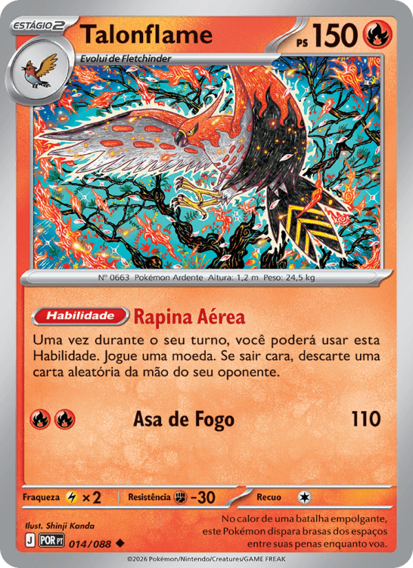 Talonflame, carta 014 da expansão Equilíbrio Perfeito