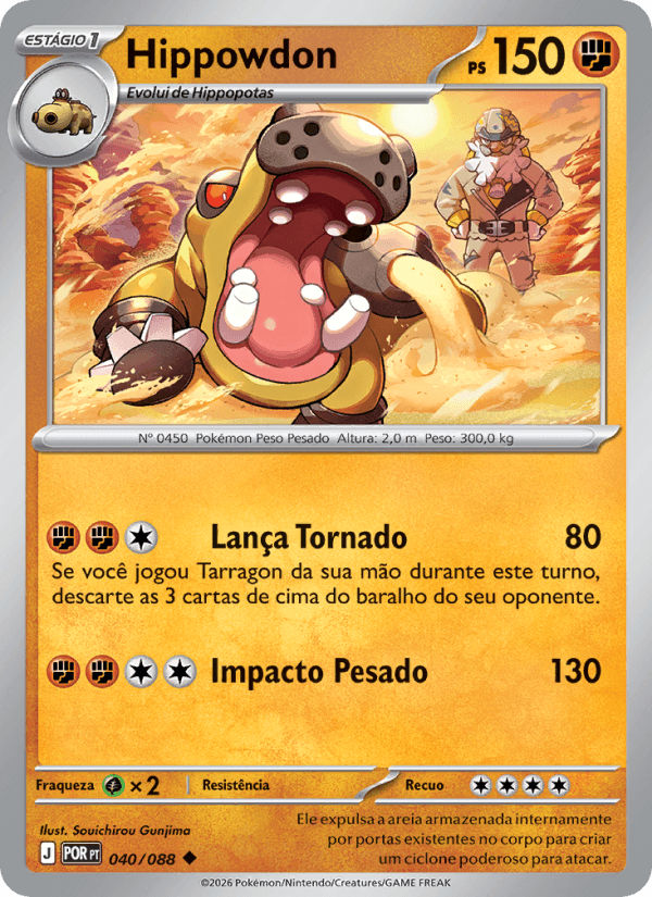 Hippowdon, carta 040 da expansão Equilíbrio Perfeito