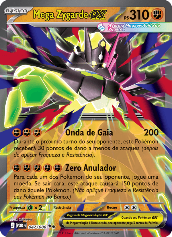 Mega Zygarde ex, carta 047 da expansão Equilíbrio Perfeito