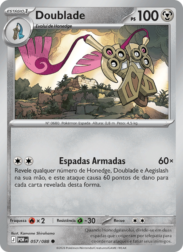 Doublade, carta 057 da expansão Equilíbrio Perfeito