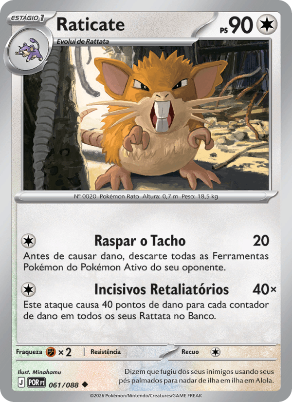 Raticate, carta 061 da expansão Equilíbrio Perfeito