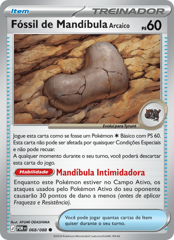 Fóssil de Mandíbula Arcaico, carta 068 da expansão Equilíbrio Perfeito