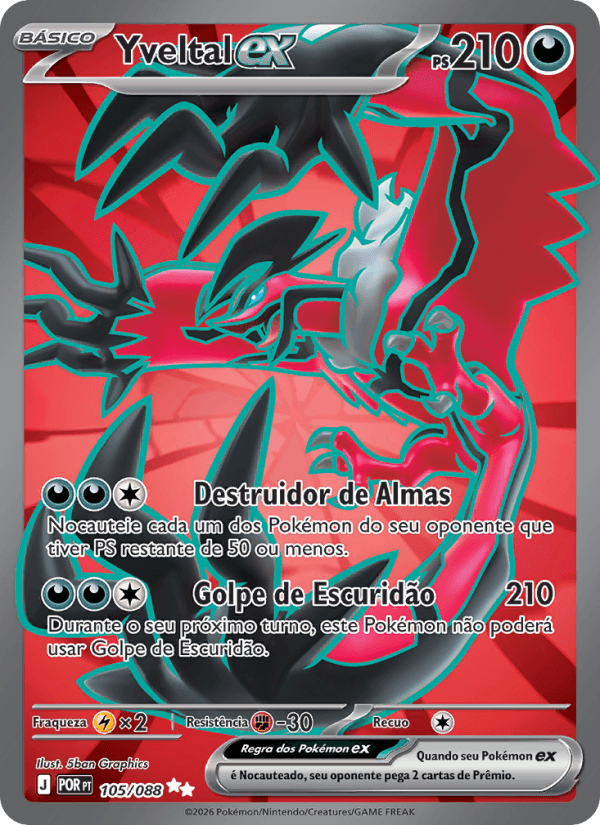 Yveltal ex, carta 105 da expansão Equilíbrio Perfeito