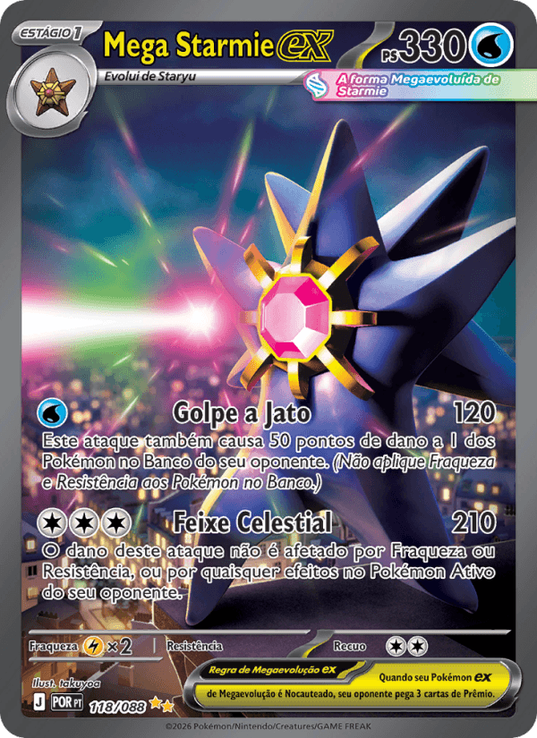 Mega Starmie ex, carta 118 da expansão Equilíbrio Perfeito