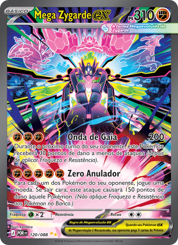 Mega Zygarde ex, carta 120 da expansão Equilíbrio Perfeito