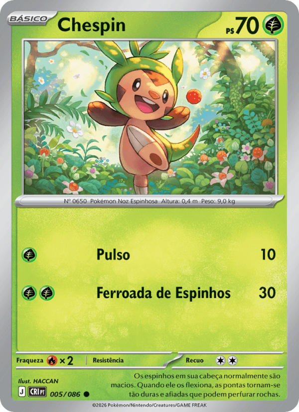Chespin, carta 005 da expansão Caos Ascendente