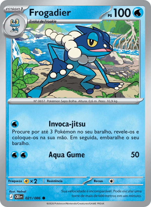Frogadier, carta 021 da expansão Caos Ascendente