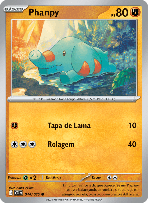 Phanpy, carta 044 da expansão Caos Ascendente