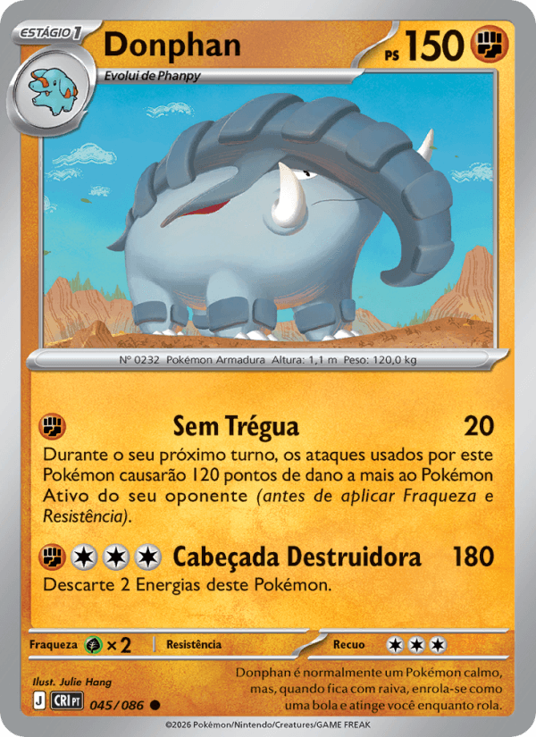 Donphan, carta 045 da expansão Caos Ascendente