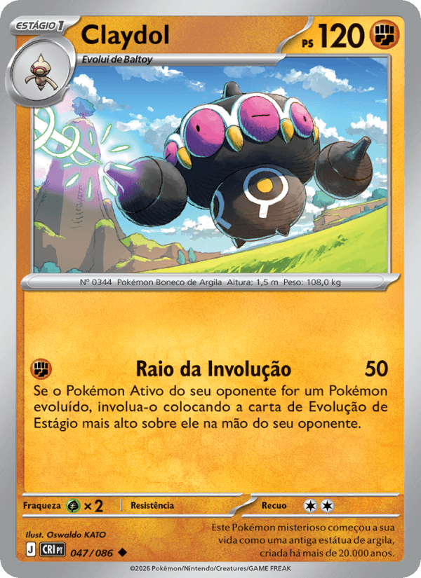 Claydol, carta 047 da expansão Caos Ascendente
