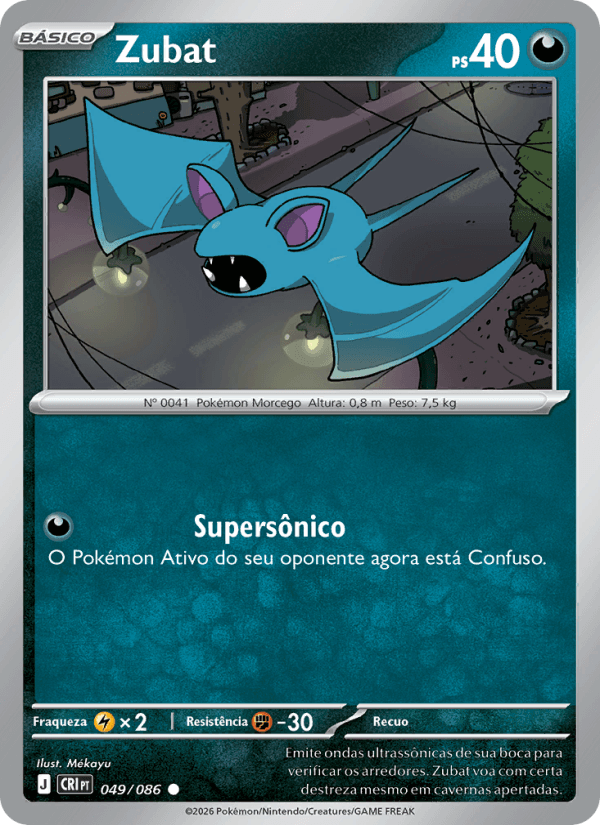 Zubat, carta 049 da expansão Caos Ascendente