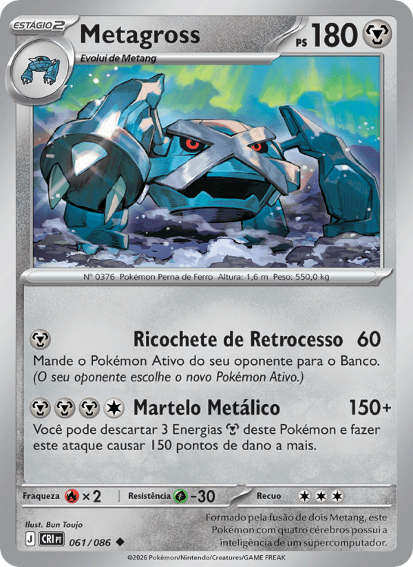 Metagross, carta 061 da expansão Caos Ascendente