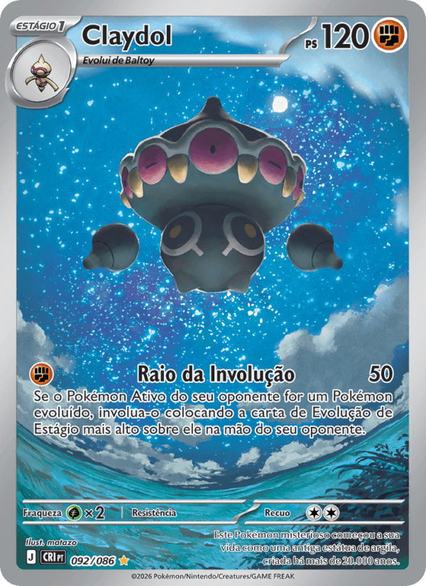 Claydol, carta 092 da expansão Caos Ascendente