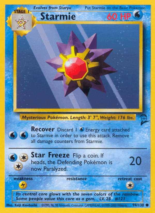 Starmie, carta 94 da expansão Base Set 2