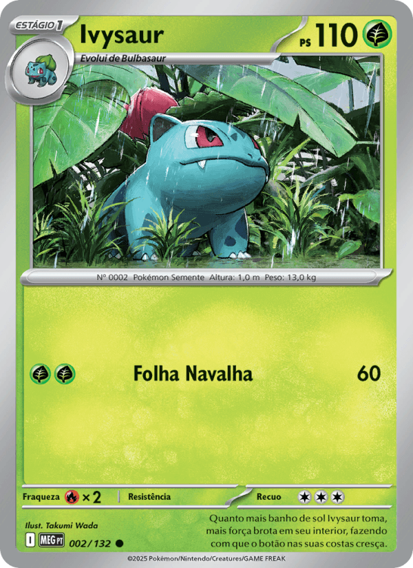 Ivysaur, carta 002 da expansão Mega Evolução