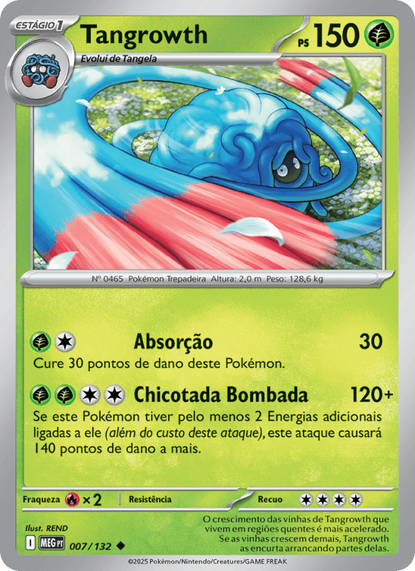 Tangrowth, carta 007 da expansão Mega Evolução